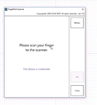 Fingerprint Scanner PROCESS 02. Run MagicArt program